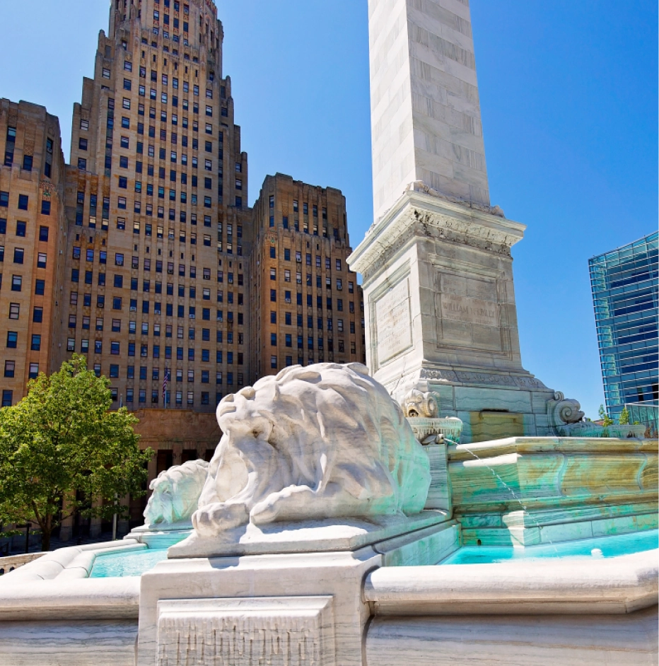 Mckinley Monument in Niagra Square Buffalo city New york State